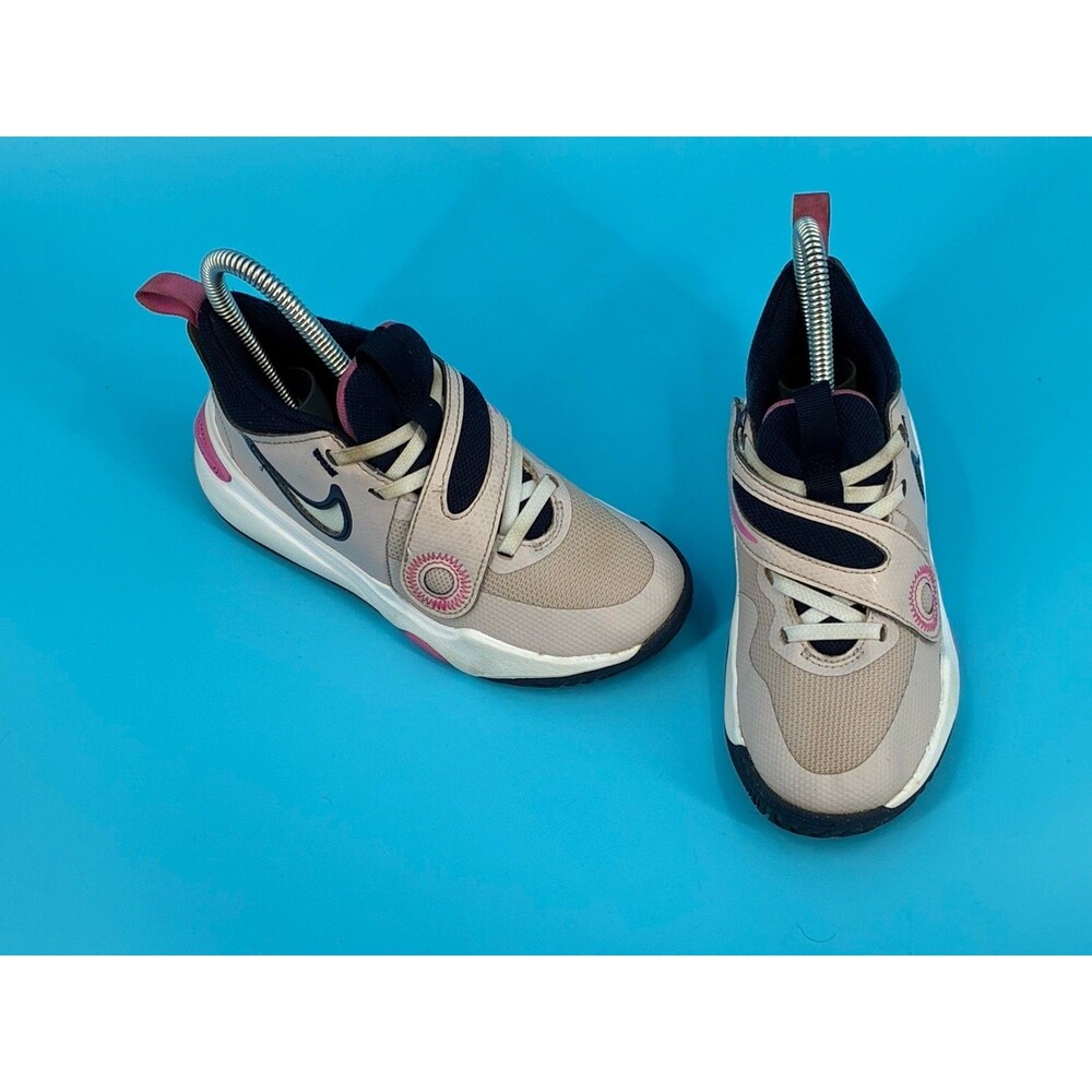Nike Team Hustle D 11 Kids 13C Pink Navy Basketball Shoes DV8994-005